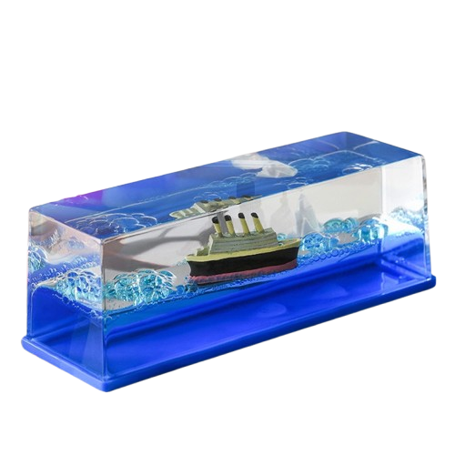 Car Interior Dashboard Decoration Items,Moving Titanic Liquid Wave Cruise Ship.