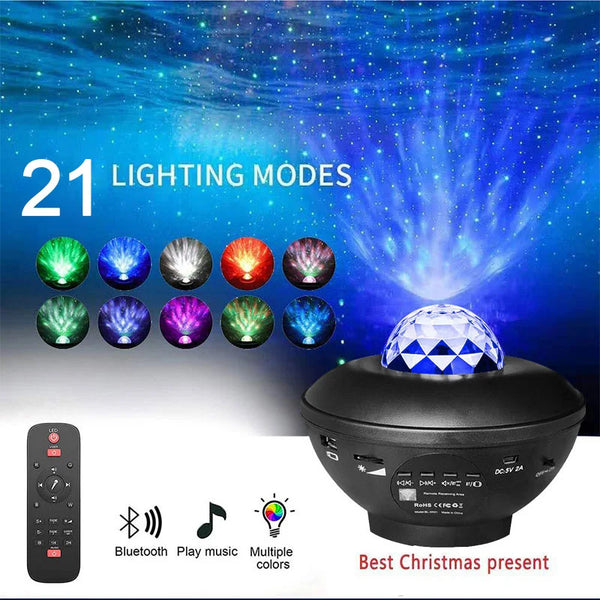 Night Light Projector with Bluetooth Speaker