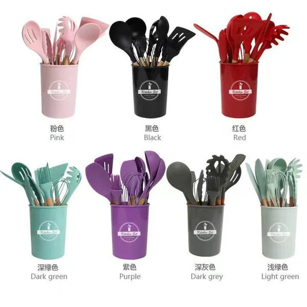 12 PCS Silicone Cooking Utensils Set